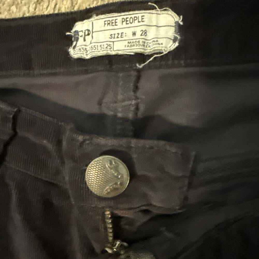 Free People Corduroy Flare Pants Size W 28 Black